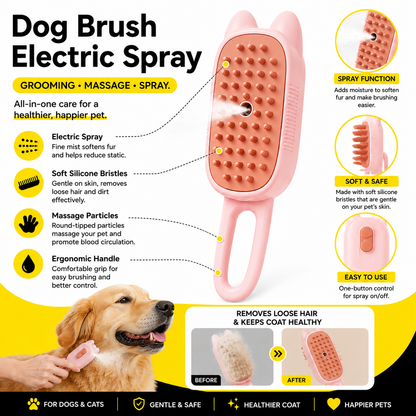 Dog Brush Electric Spray