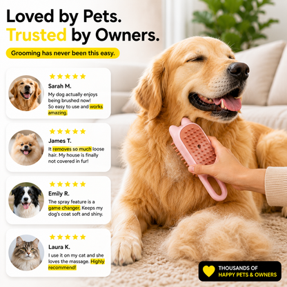 Dog Brush Electric Spray