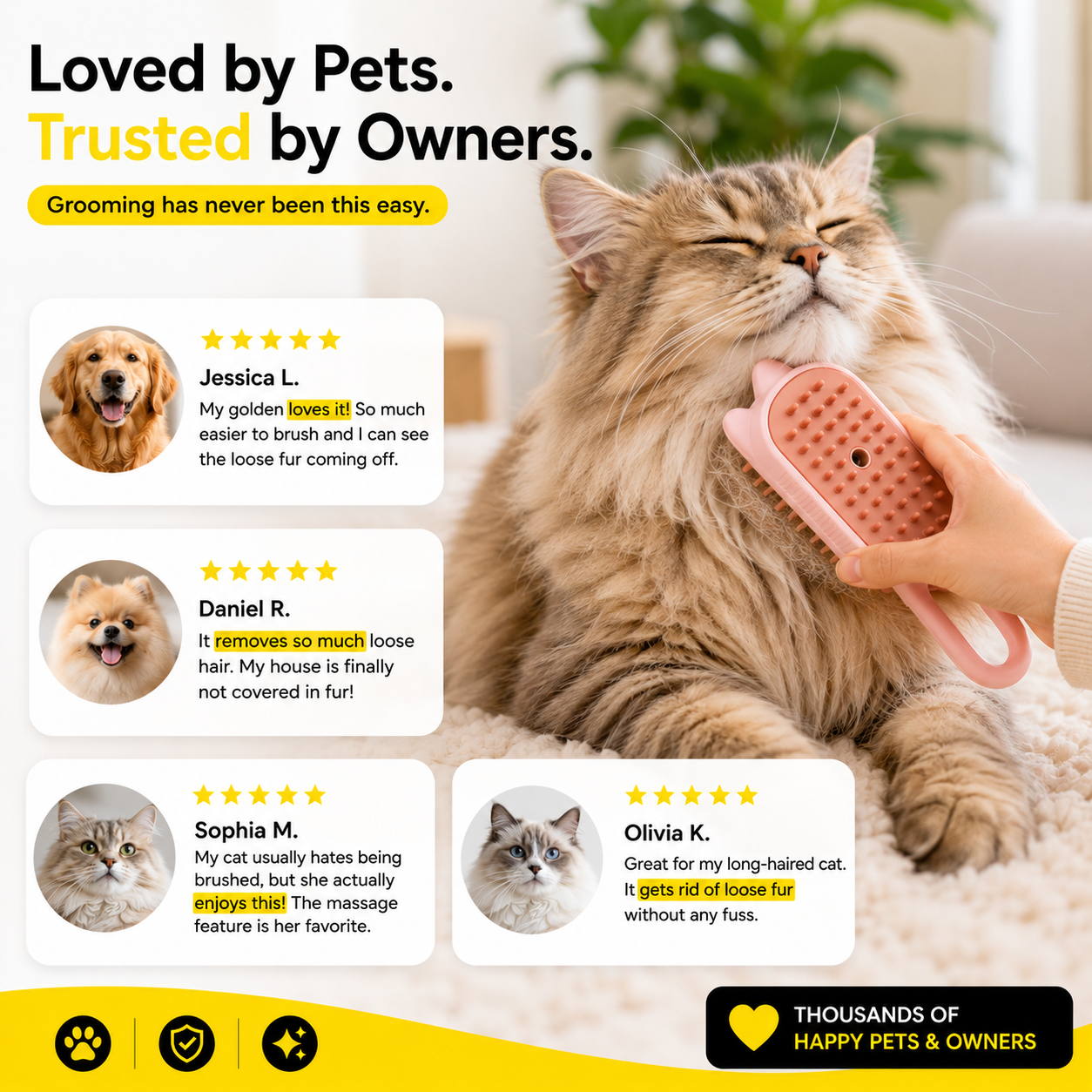 Dog Brush Electric Spray