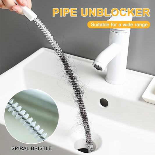 Pipe Dredging Brush Bathroom Hair Sewer Sink Cleaning Brush