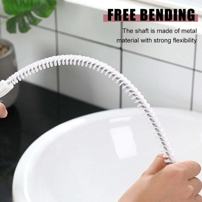 Pipe Dredging Brush Bathroom Hair Sewer Sink Cleaning Brush
