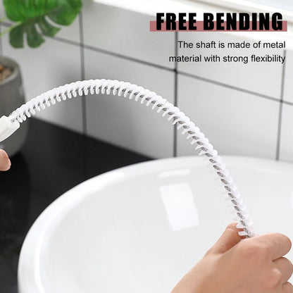 Pipe Dredging Brush Bathroom Hair Sewer Sink Cleaning Brush